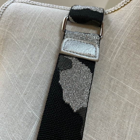 Ahdorned Bags Ahdorned Messenger Crossbody Silver Medium Size Euc